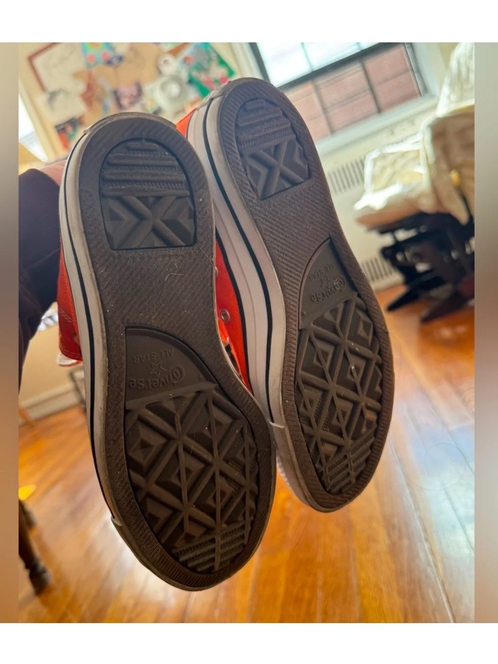Converse Kids Orange High-Top Canvas Sneakers